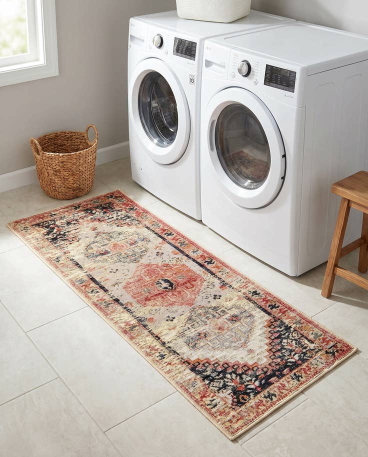 Detail image of 2' x 5' Easy-Clean Traditional Indoor / Outdoor Runner Rug