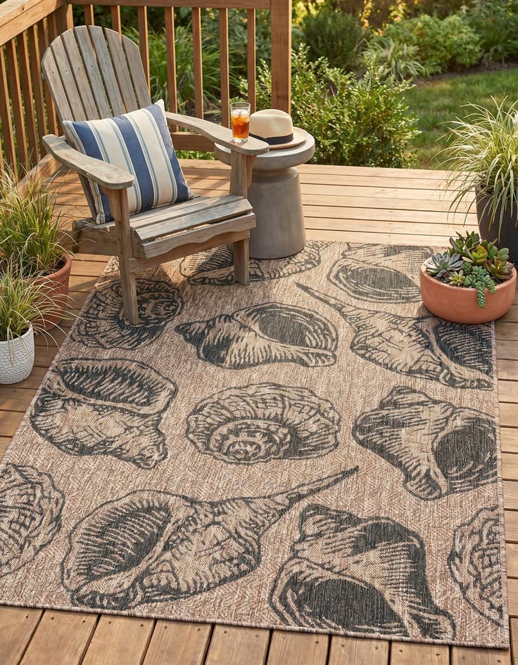 Detail image of 4' x 6' Easy-Clean Coastal Indoor / Outdoor Rug