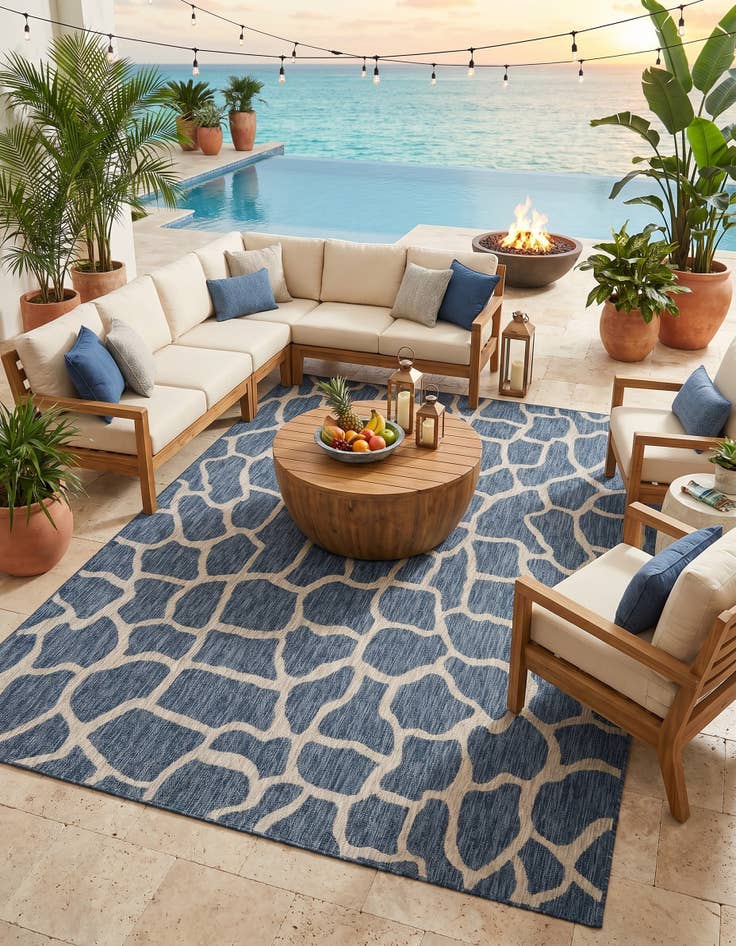 Detail image of 9' x 12' Easy-Clean Safari Indoor / Outdoor Rug