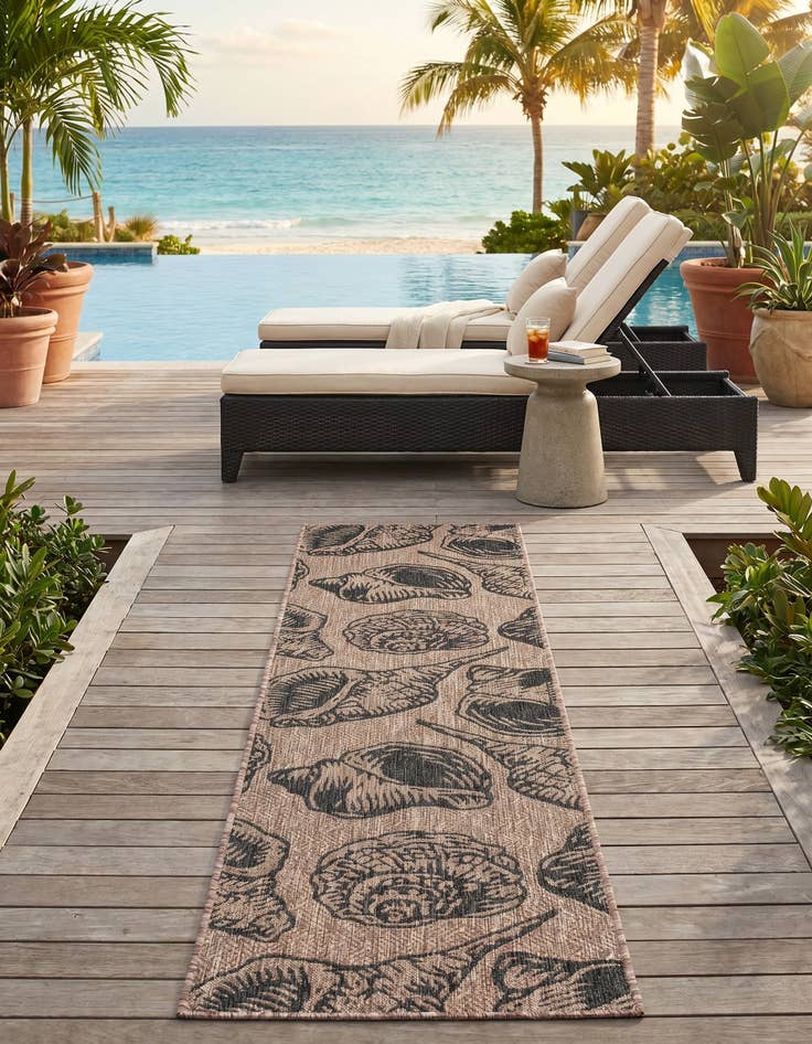 Detail image of 2' x 8' Easy-Clean Coastal Indoor / Outdoor Runner Rug