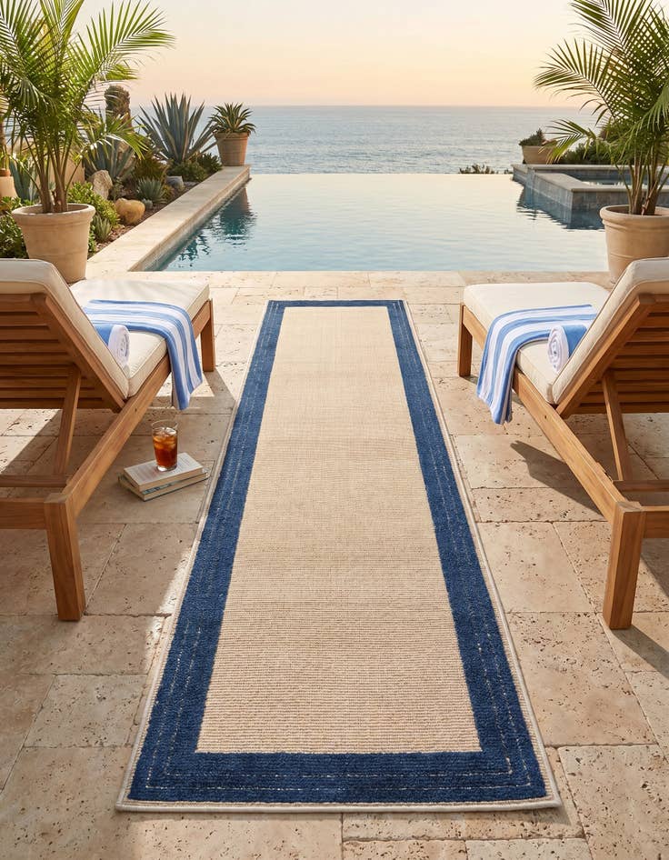 Detail image of 2' x 10' Easy-Clean Aruba Indoor / Outdoor Runner Rug