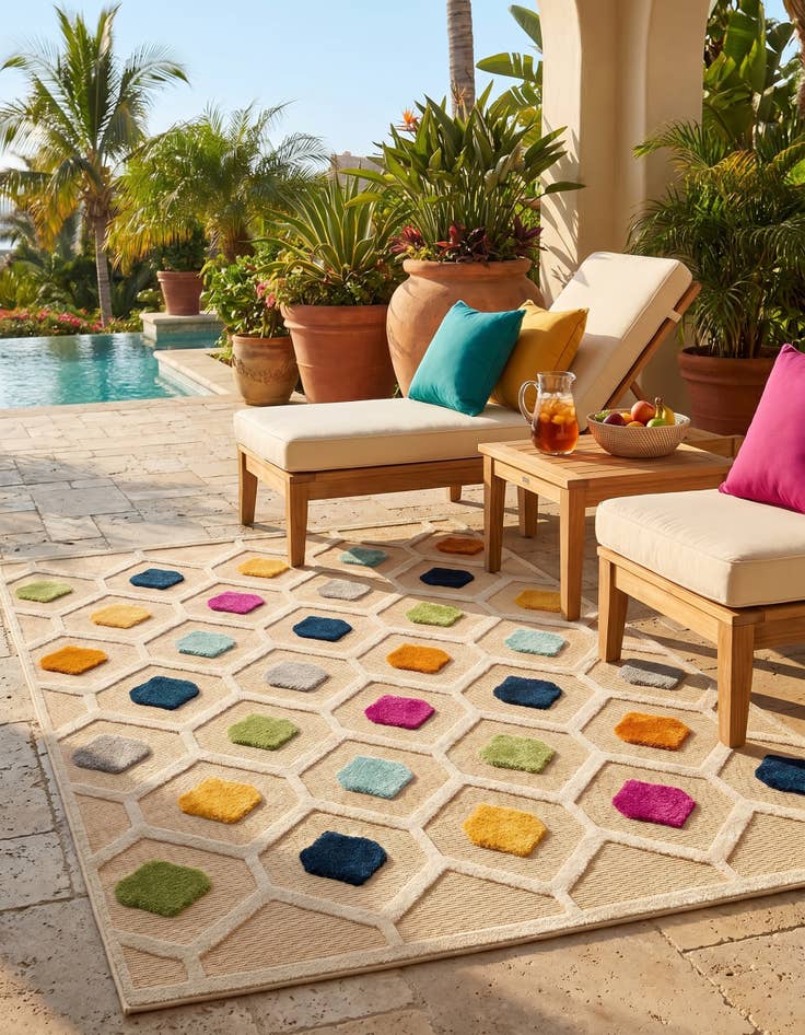 Detail image of 6' x 9' Easy-Clean Aruba Indoor / Outdoor Rug
