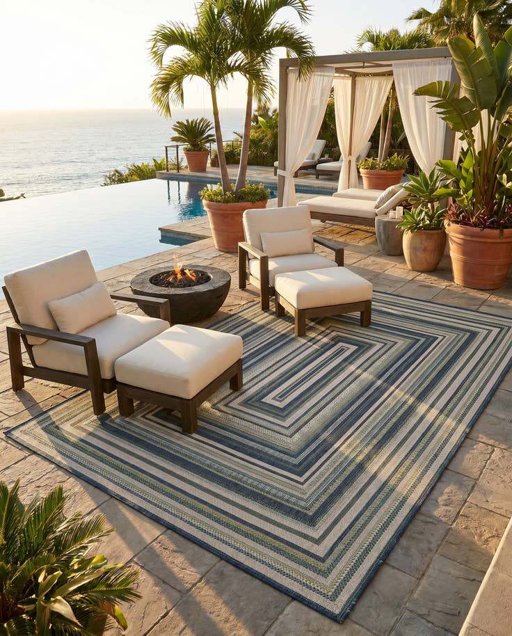 Detail image of 7' x 10' Easy-Clean Baja Indoor / Outdoor Rug