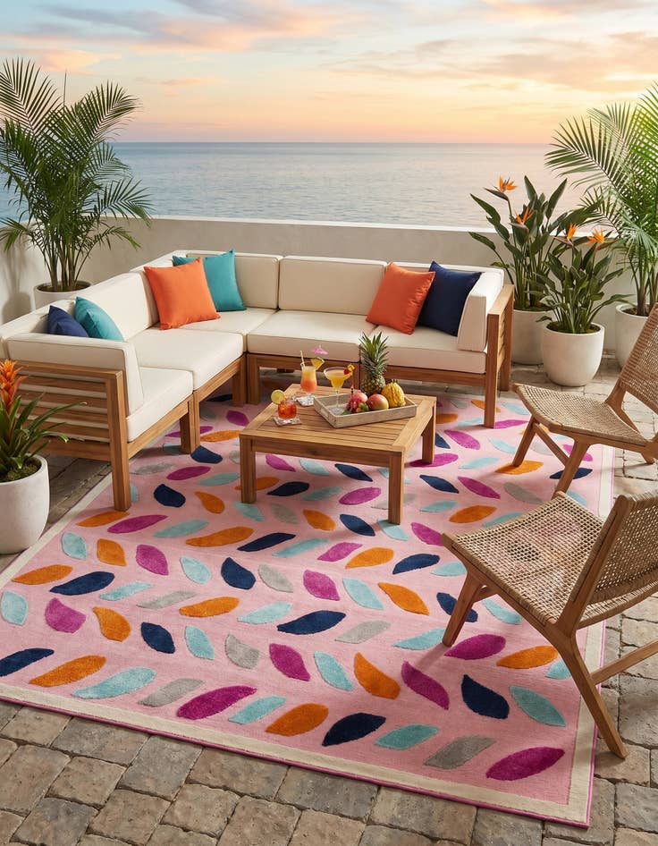 Detail image of 9' x 12' Easy-Clean Aruba Indoor / Outdoor Rug