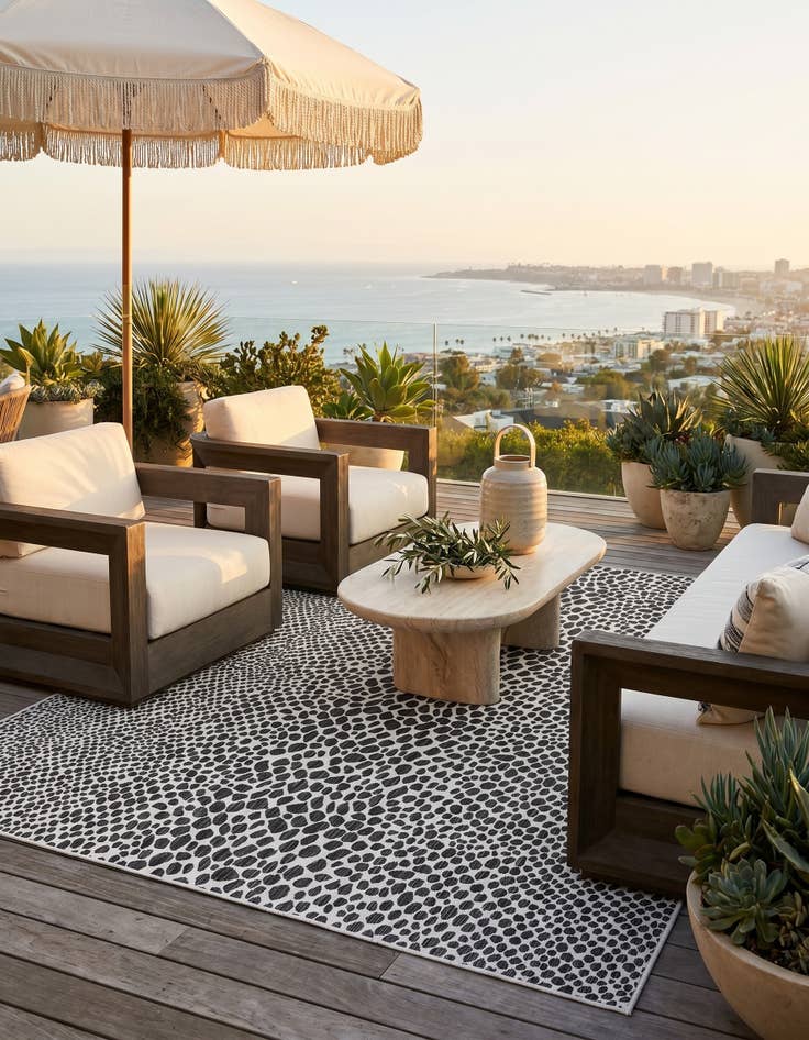 Detail image of 9' x 12' Easy-Clean Jill Zarin Cape Town Indoor / Outdoor Rug