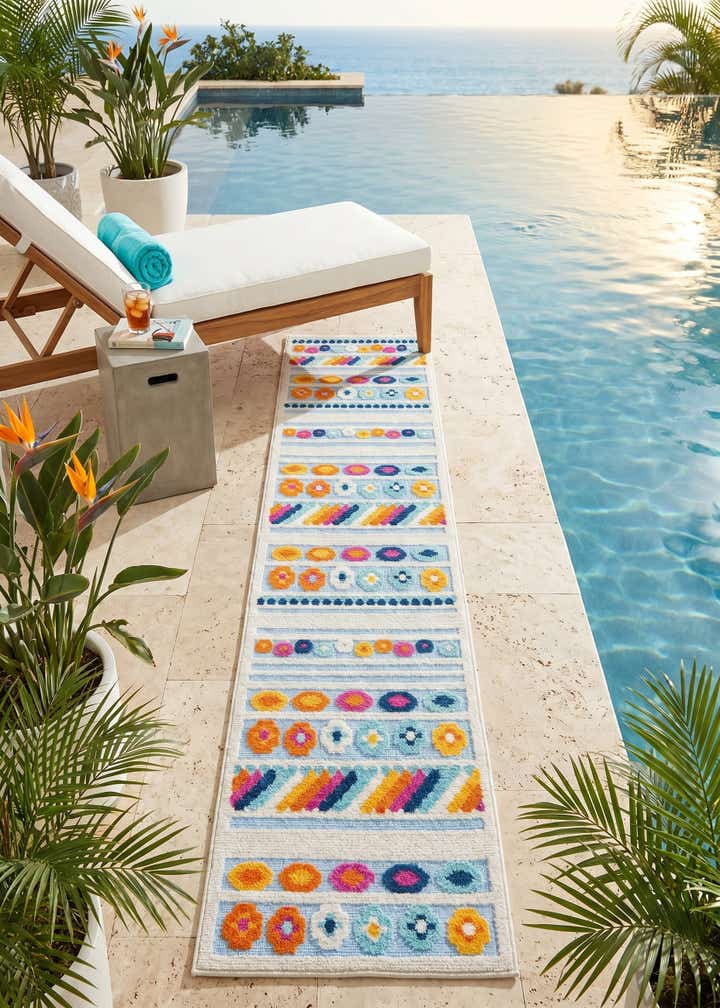 2' x 10' Easy-Clean Aruba Indoor / Outdoor Runner Rug