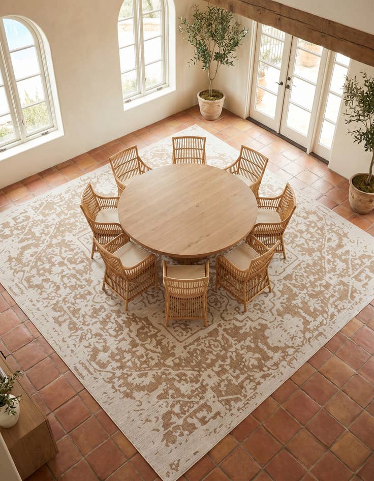 Detail image of 13' x 13' Easy-Clean Jill Zarin Dubai Indoor / Outdoor Square Rug