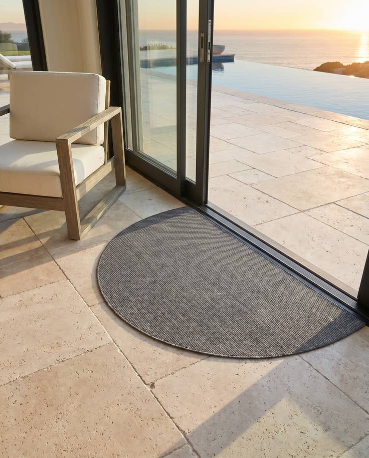 Detail image of 3' x 6' Easy-Clean Solid Indoor / Outdoor Hearth Rug