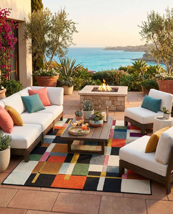 5' x 7' Easy-Clean Casablanca Indoor / Outdoor Rug