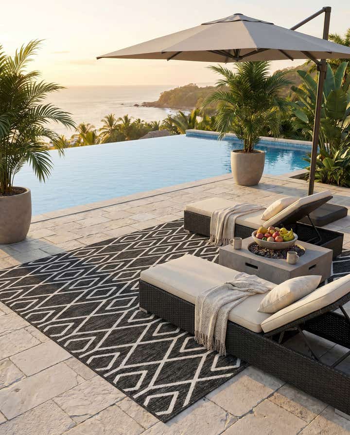 6' x 9' Easy-Clean Jill Zarin Turks and Caicos Indoor / Outdoor Rug