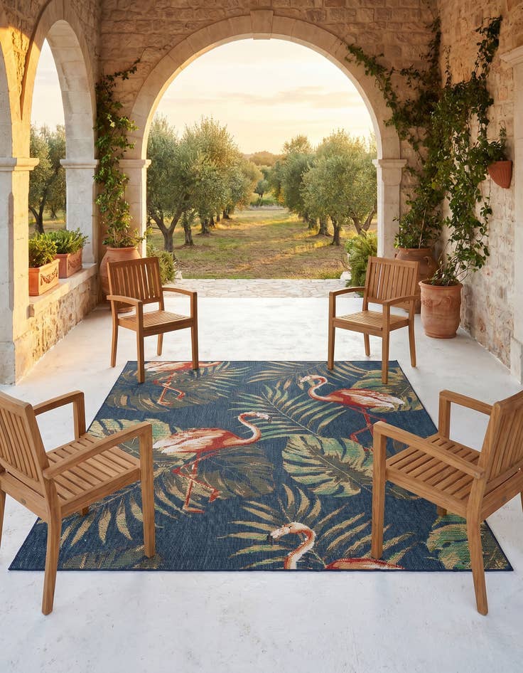 Detail image of 7' 10 x 7' 10 Easy-Clean Baja Indoor / Outdoor Square Rug