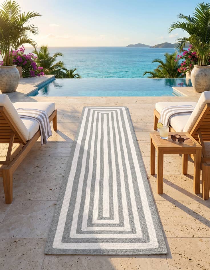 Detail image of 2' 7 x 10' Easy-Clean Eco Verse Washable Indoor / Outdoor Runner Rug