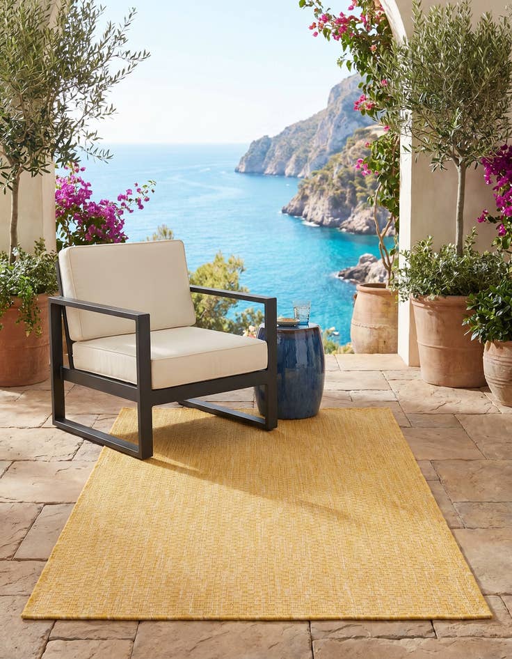 Detail image of 3' x 5' 3 Easy-Clean Solid Indoor / Outdoor Rug