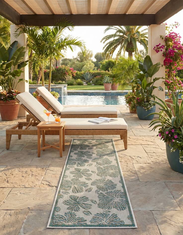 Detail image of 2' x 6' 1 Easy-Clean Baja Indoor / Outdoor Runner Rug