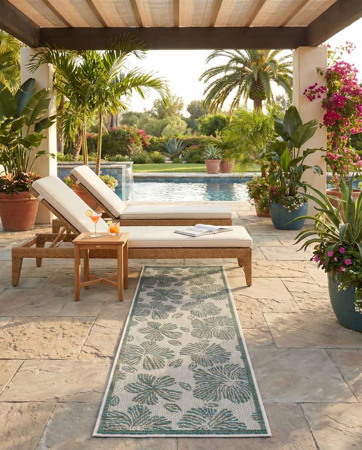 2' x 6' 1 Easy-Clean Baja Indoor / Outdoor Runner Rug
