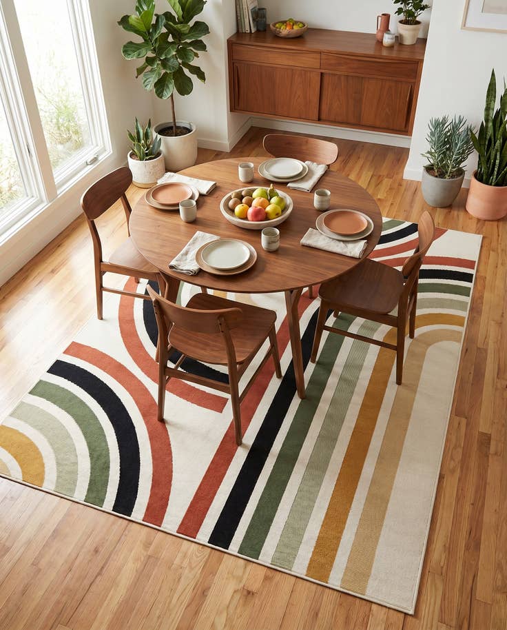 Detail image of 5' x 7' Easy-Clean Modern Indoor / Outdoor Rug