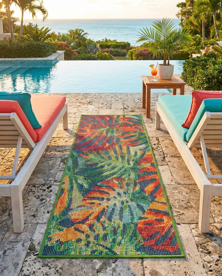 Detail image of 2' x 5' 1 Easy-Clean Baja Indoor / Outdoor Runner Rug