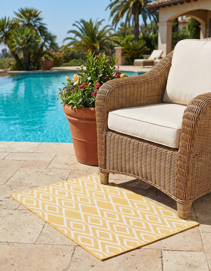 Detail image of 2' x 3' Easy-Clean Jill Zarin Turks and Caicos Indoor / Outdoor Rug