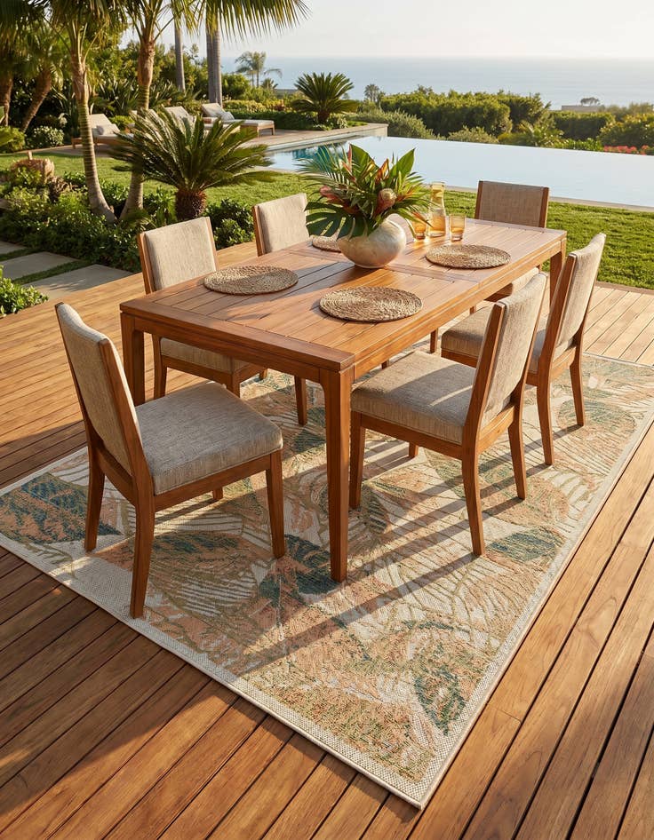 Detail image of 7' 10 x 10' Easy-Clean Baja Indoor / Outdoor Rug