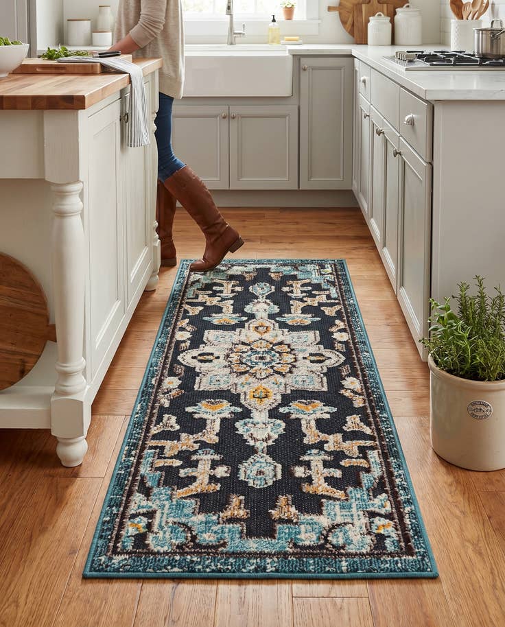 Detail image of 2' x 5' Easy-Clean Casablanca Indoor / Outdoor Runner Rug