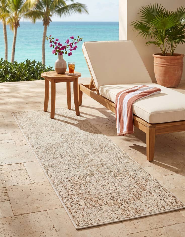 Detail image of 2' x 8' Easy-Clean Traditional Indoor / Outdoor Runner Rug