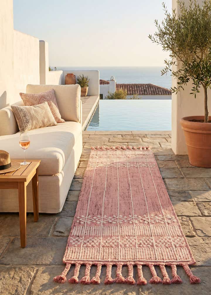 2' 2 x 6' 7 Easy-Clean Eco Bohemian Indoor / Outdoor Runner Rug
