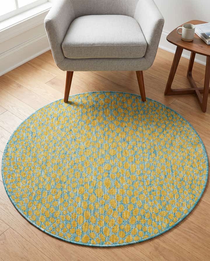 3' x 3' Easy-Clean Jill Zarin Cape Town Indoor / Outdoor Round Rug