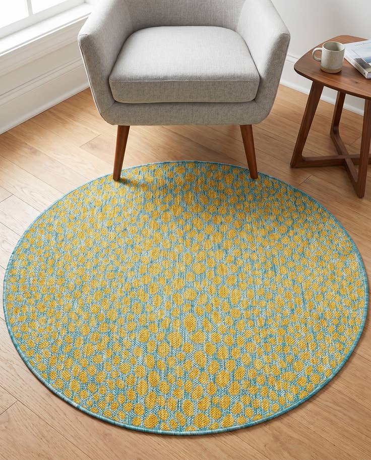 Detail image of 3' x 3' Easy-Clean Jill Zarin Cape Town Indoor / Outdoor Round Rug