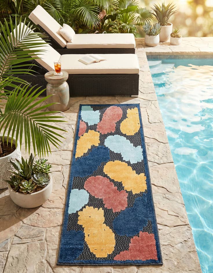 Detail image of 2' x 6' Easy-Clean Belize Indoor / Outdoor Runner Rug