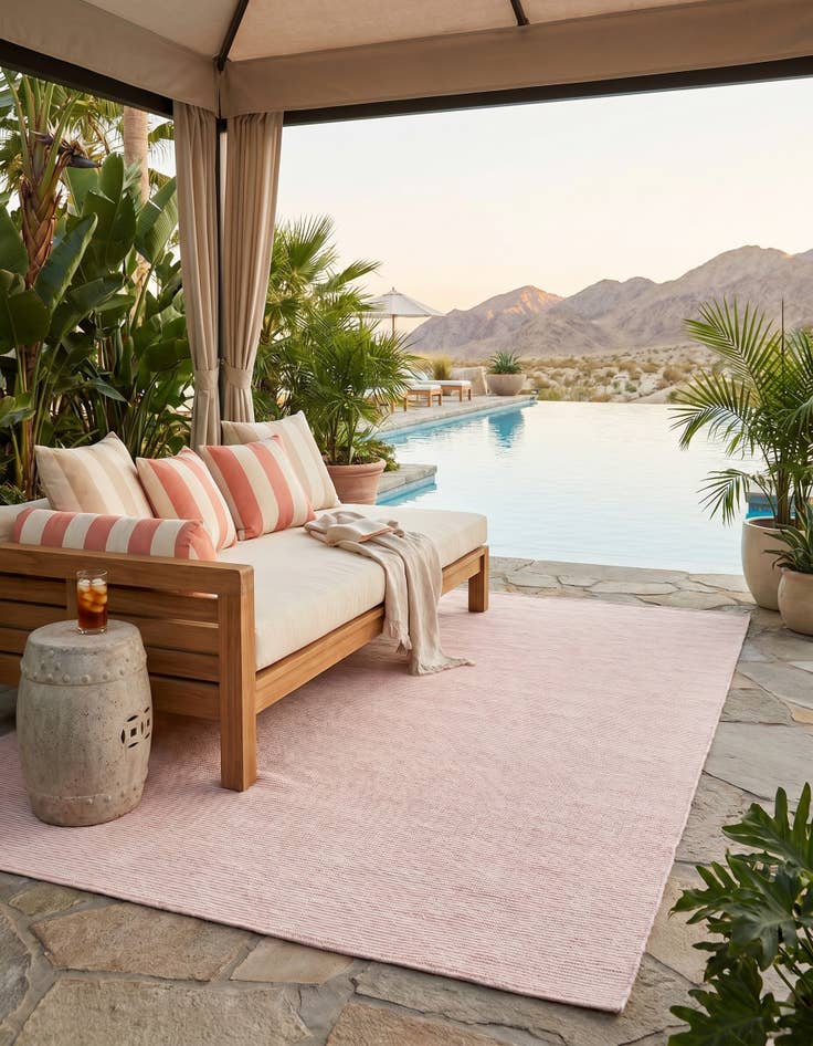 Detail image of 9' x 12' Easy-Clean Jill Zarin Palm Springs Indoor / Outdoor Rug