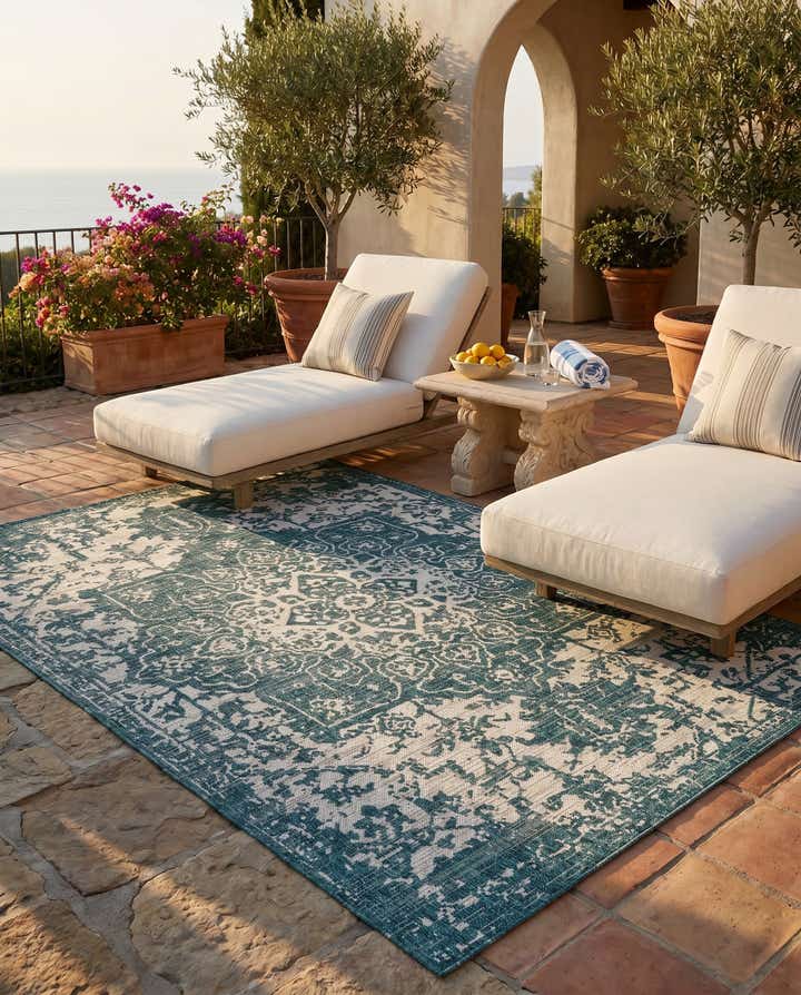 5' 3 x 8' Easy-Clean Jill Zarin Dubai Indoor / Outdoor Rug