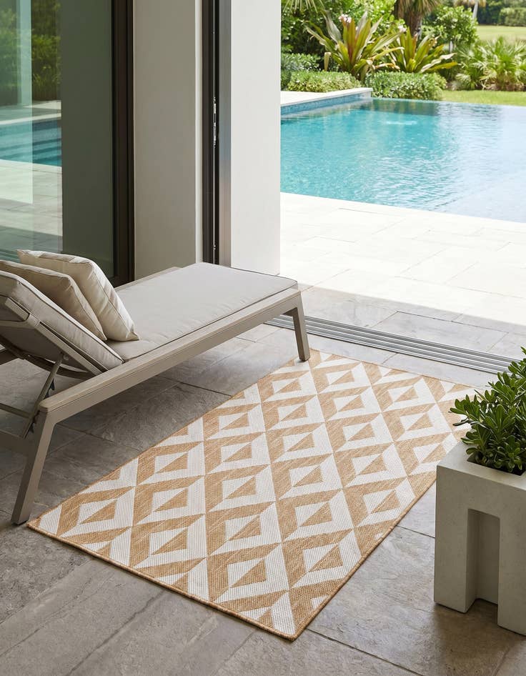 Detail image of 3' x 5' 3 Easy-Clean Jill Zarin Napa Indoor / Outdoor Rug
