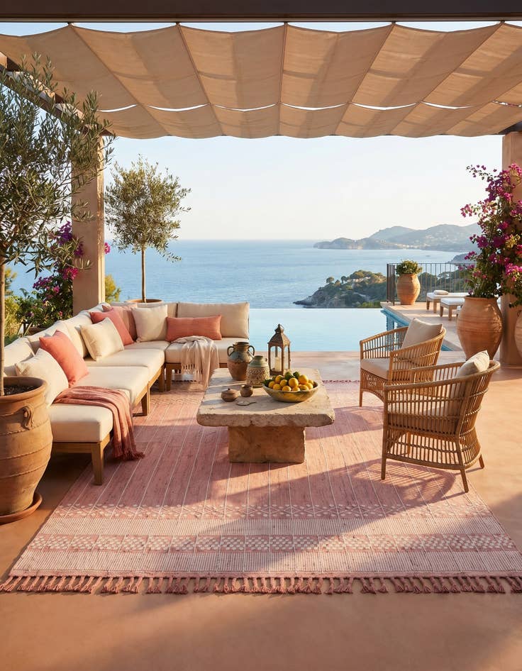 Detail image of 10' x 14' 1 Easy-Clean Eco Bohemian Indoor / Outdoor Rug