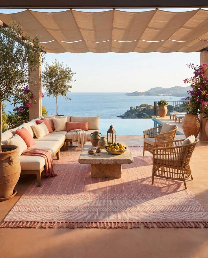 10' x 14' 1 Easy-Clean Eco Bohemian Indoor / Outdoor Rug