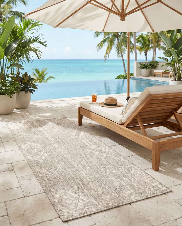 2' x 5' Easy-Clean Bohemian Indoor / Outdoor Runner Rug