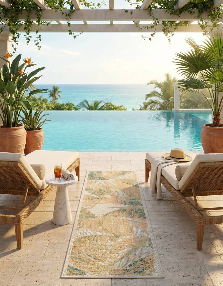 Detail image of 2' x 6' Easy-Clean Baja Indoor / Outdoor Runner Rug