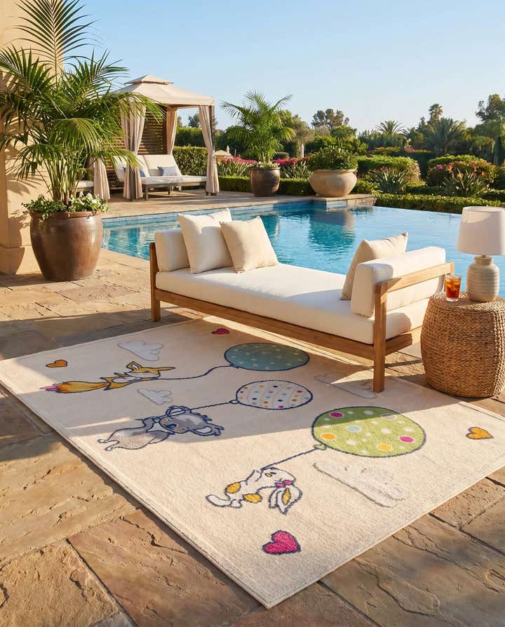 5' 3 x 7' 7 Easy-Clean Indoor / Outdoor Rug