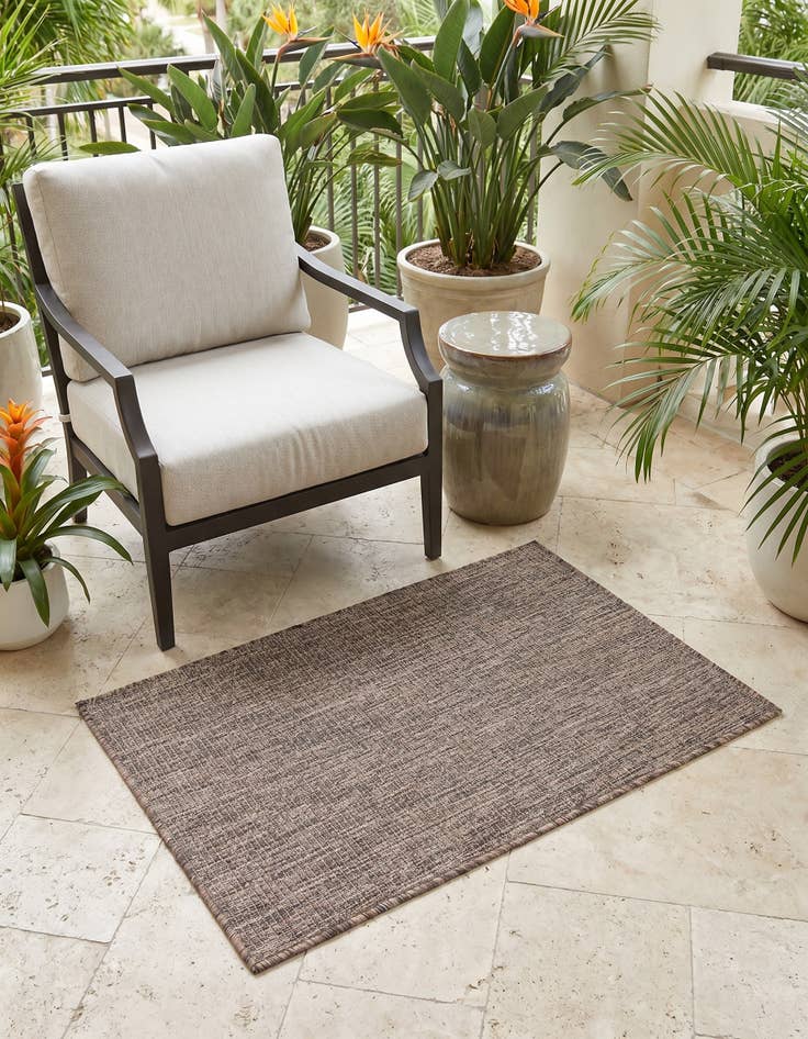 Detail image of 2' x 3' 1 Easy-Clean Solid Indoor / Outdoor Rug