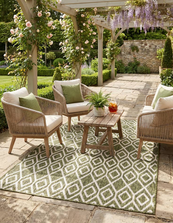 Detail image of 3' x 5' 3 Easy-Clean Jill Zarin Turks and Caicos Indoor / Outdoor Rug
