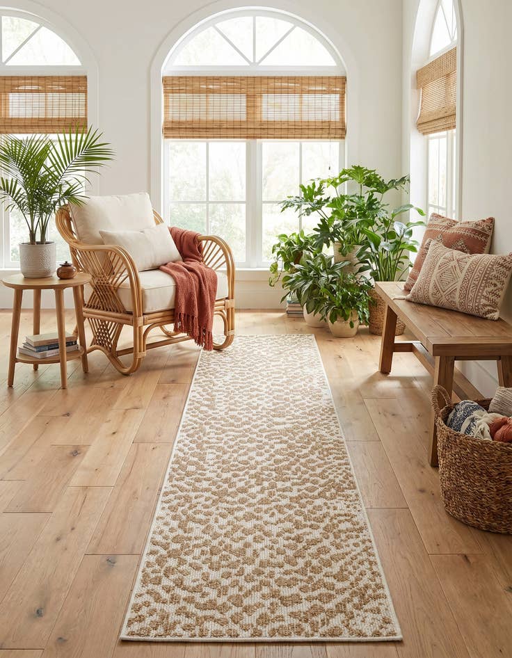 Detail image of 2' x 8' Easy-Clean Safari Indoor / Outdoor Runner Rug