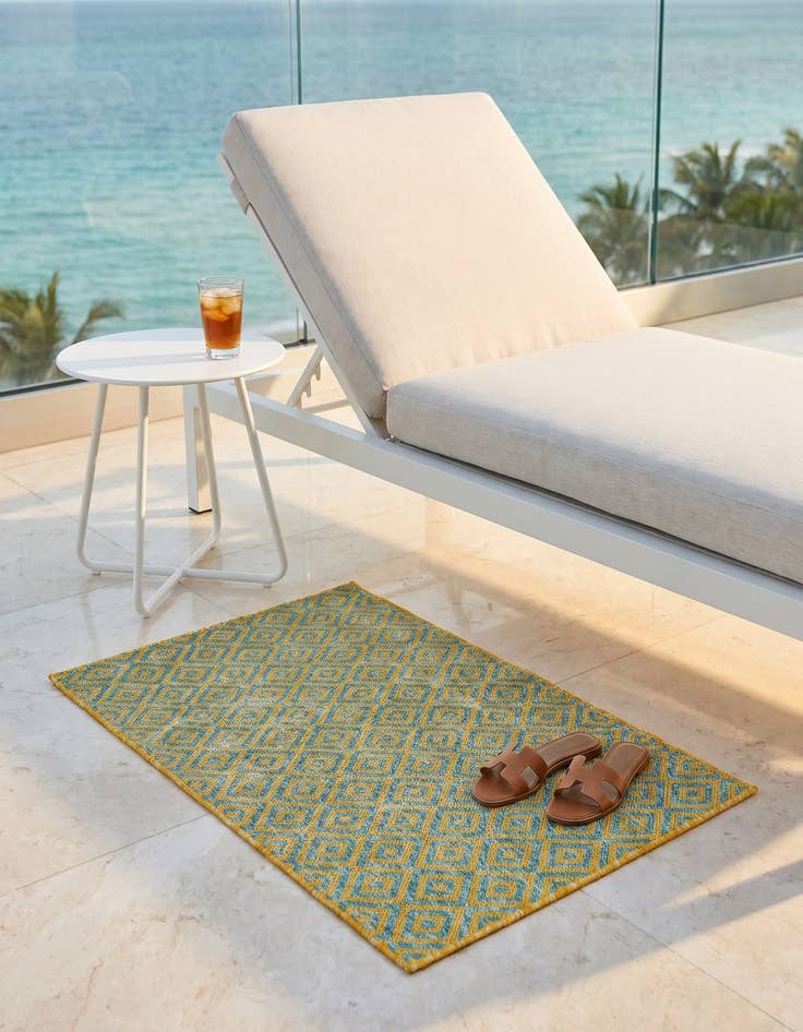Detail image of 2' x 3' Easy-Clean Jill Zarin Costa Rica Indoor / Outdoor Rug