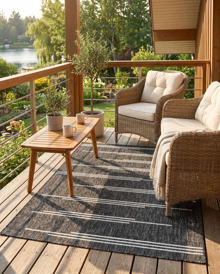 4' x 6' Easy-Clean Modern Indoor / Outdoor Rug