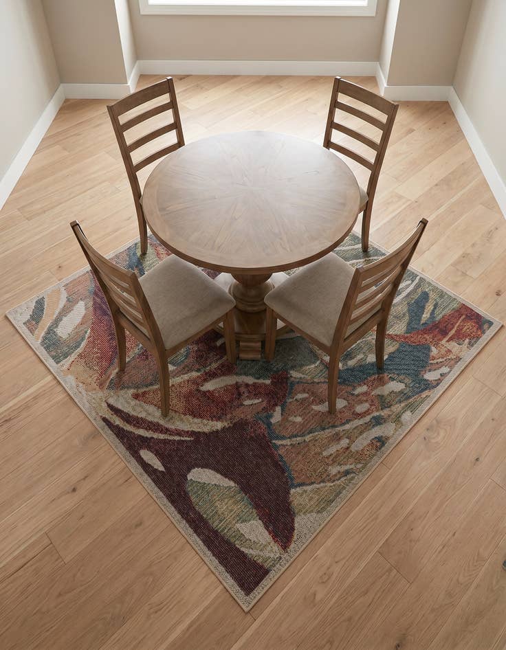 Detail image of 6' x 6' Easy-Clean Baja Indoor / Outdoor Square Rug