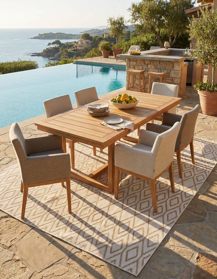 Detail image of 9' x 12' Easy-Clean Jill Zarin Turks and Caicos Indoor / Outdoor Rug