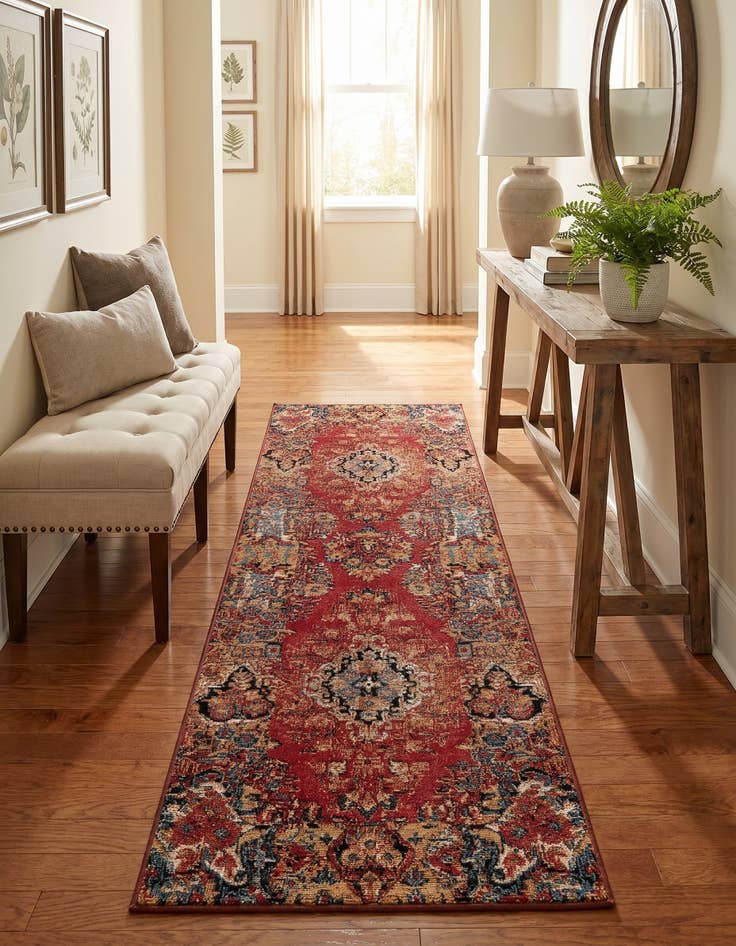 Detail image of 2' x 6' Easy-Clean Traditional Indoor / Outdoor Runner Rug