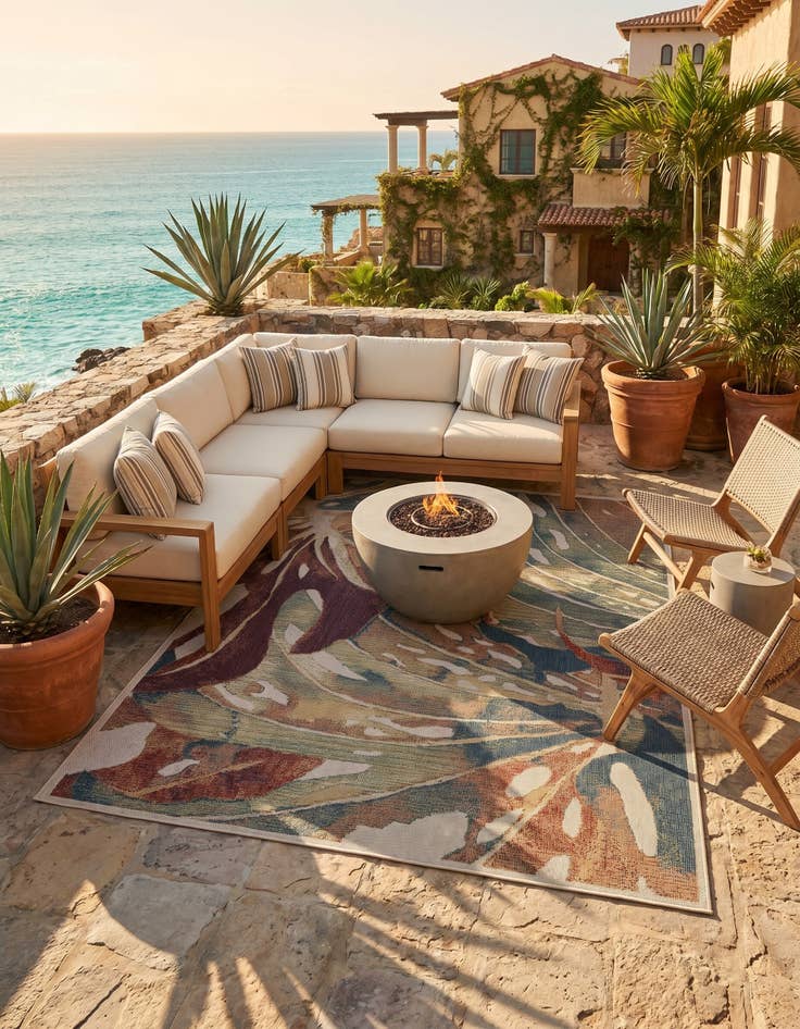 Detail image of 7' x 10' Easy-Clean Baja Indoor / Outdoor Rug