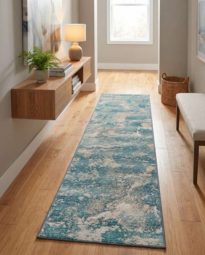 2' x 8' Easy-Clean Modern Indoor / Outdoor Runner Rug