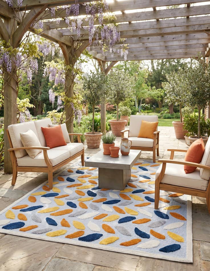 Detail image of 5' 3 x 8' Easy-Clean Aruba Indoor / Outdoor Rug