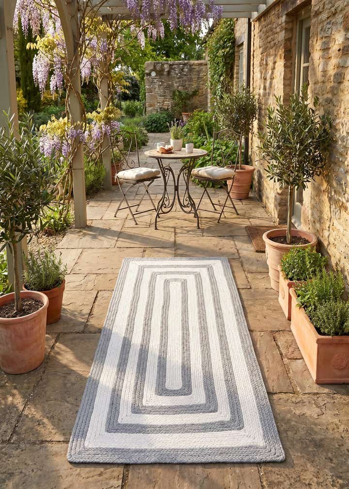 2' x 4' 1 Easy-Clean Eco Verse Washable Indoor / Outdoor Runner Rug