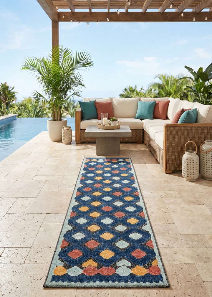 2' x 8' Easy-Clean Belize Indoor / Outdoor Runner Rug